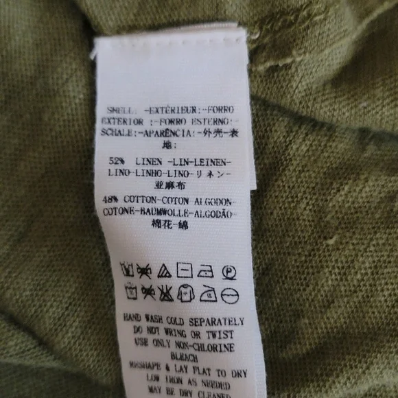 Free People ● We the free green linen blend swingy tank Sz XS - Picture 8 of 8